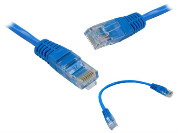 UTP Kabel Lexton RJ45 CAT5E 0,25m 8P8C 1:1 Modrý