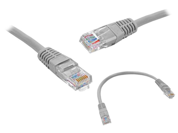 UTP Kabel Lexton RJ45 CAT5E 0,25m 8P8C 1:1 Šedá