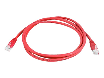 UTP Kabel Lexton RJ45 CAT5E 0,5m 8P8C 1:1 Červený