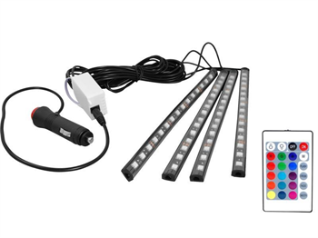 Vnitřní osvětlení automobilu 4xRGB 15LED pásek 12V