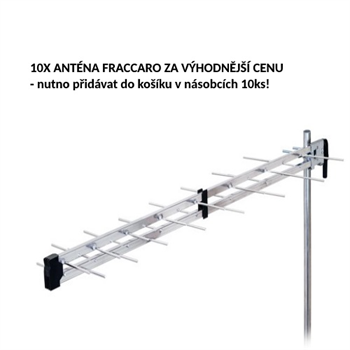Výhodné balení 10ks DVB-T/T2 TV anténa FRACARRO LP45F LTE 700 UHF , 5G, F konekt