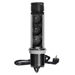 Výsuvná lišta ORNO OR-GM-9027, 3 zásuvky + 2 USB (A+C), 1,8m, pr.6cm