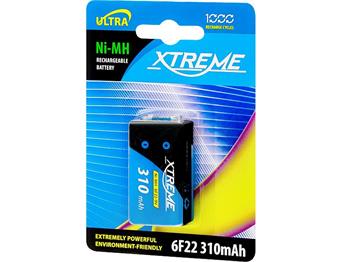 XTREME Baterie 9V Ni-MH 310mAh dobíjecí, blistr 1k