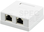 Zásuvka NEKU CAT5E FTP 2 x RJ45 na omítku bílá 