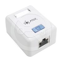 Zásuvka Solarix CAT5E STP 1 x RJ45 na omítku bílá SX108-5E-STP-WH