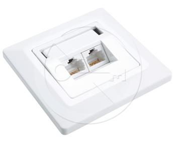 Solarix CAT5E UTP 2 x RJ45 bílá SX9-2-5E-UTP-WH