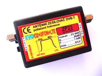 Zesilovač ZP23, 26dB s filtrem O2-UFON-LTE