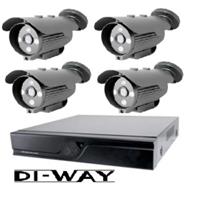 Zvýhodněný set: DI-WAY HDCVI 4 + 1 kamerový systém 720P, 3.6mm